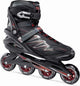 Roces big zyx 90 patins à roues alignées pour hommes - roues 4x90mm - patins à roues alignées fitness speed - noir rouge - taille 52