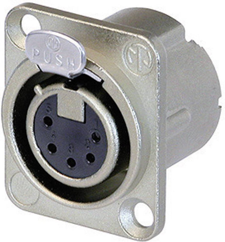 Neutrik nc5fd-lx xlr connector flange, contacts straight number of pins: 5 silver 1 piece(s)