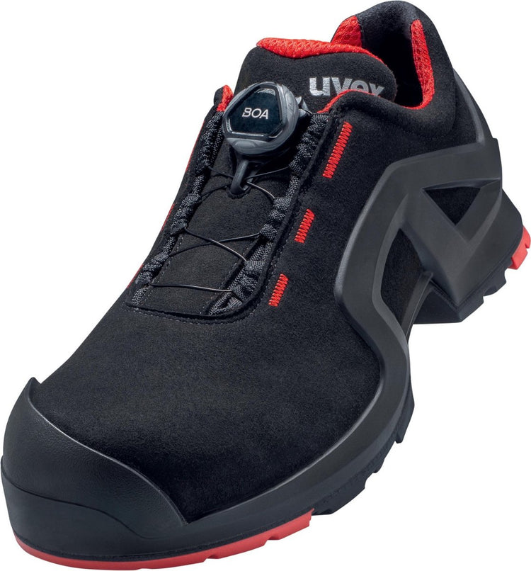 Uvex 6567 6567245 chaussures de sécurité basses s3 pointure (eu) : 45 noir rouge 1 paire