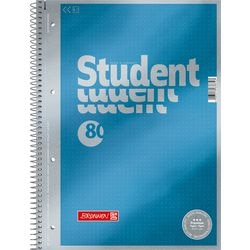 Bloc-notes marron a4 bleu métallisé