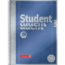 Bloc-notes marron a4 bleu métallisé