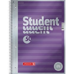 Bloc-notes marron a4 violet métallisé