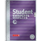 Bloc-notes marron a4 violet métallisé