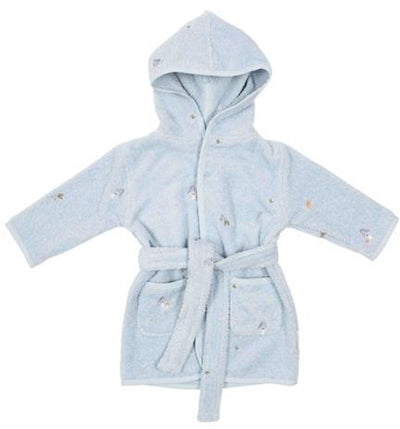 Peignoir Little Dutch - taille 74 80 - peignoir pour enfants garçons filles - bleu - amis de la forêt