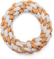 Beeztees chiot anneau de corde dentaire mik - jouet pour chien - coton tpr - beige marron - 14x14x3,2 cm