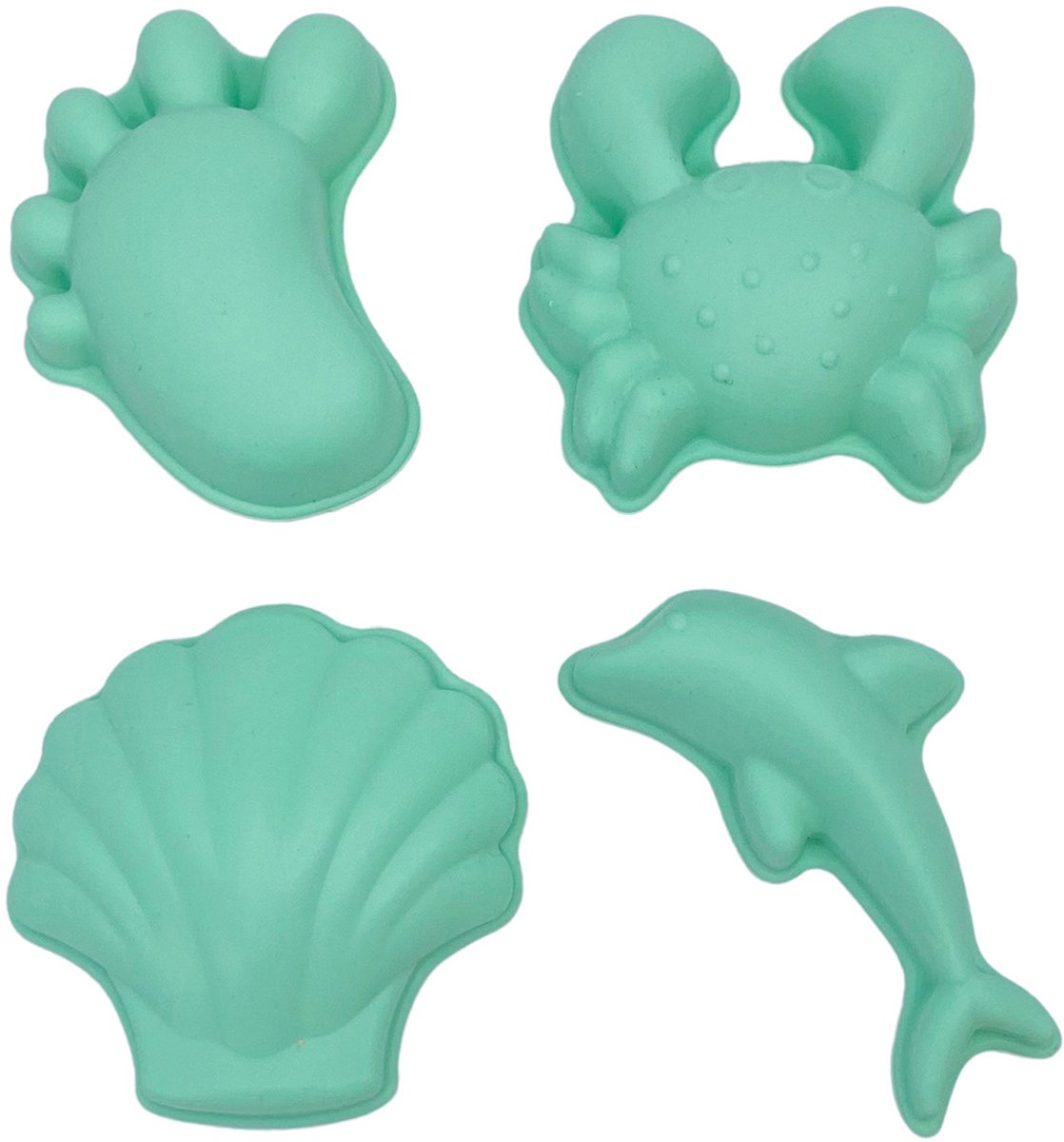 Moules à sable Scrunch - menthe - pliables - recyclables