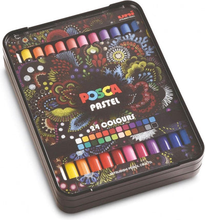 Set de craies pastel Posca 24 pièces - pastels créatifs pour enfants et adultes.