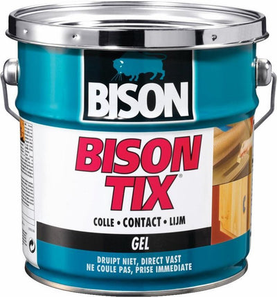 Bison tix® bidon 2,5 l. Colle de contact universelle, en forme de gel, super résistante, résistante à l'humidité, au gel, de -40°c à +70°c, facile à utiliser, pour d'innombrables réparations