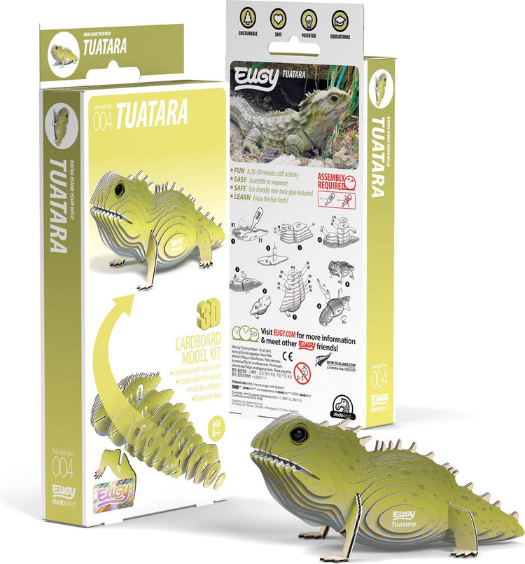 Puzzle 3D Eugy - tuatara - animaux sauvages - durable - collectionnez-les tous - 6 ans