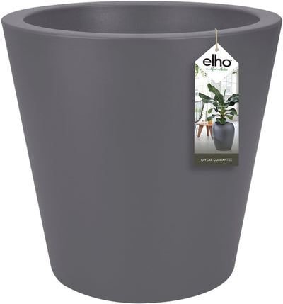 Elho pure Straight round 50 - grand pot de fleur pour intérieur et extérieur - plastique recyclé - ø 49,5 x h 51 cm - anthracite