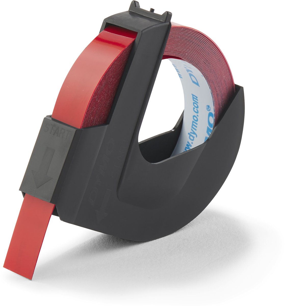 Quantore ruban relief dymo gaufrage vinyle 9mm rouge | 10 pièces