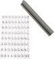 Creativ Company Stamp Set Ensemble de lettres en caoutchouc et de chiffres blancs