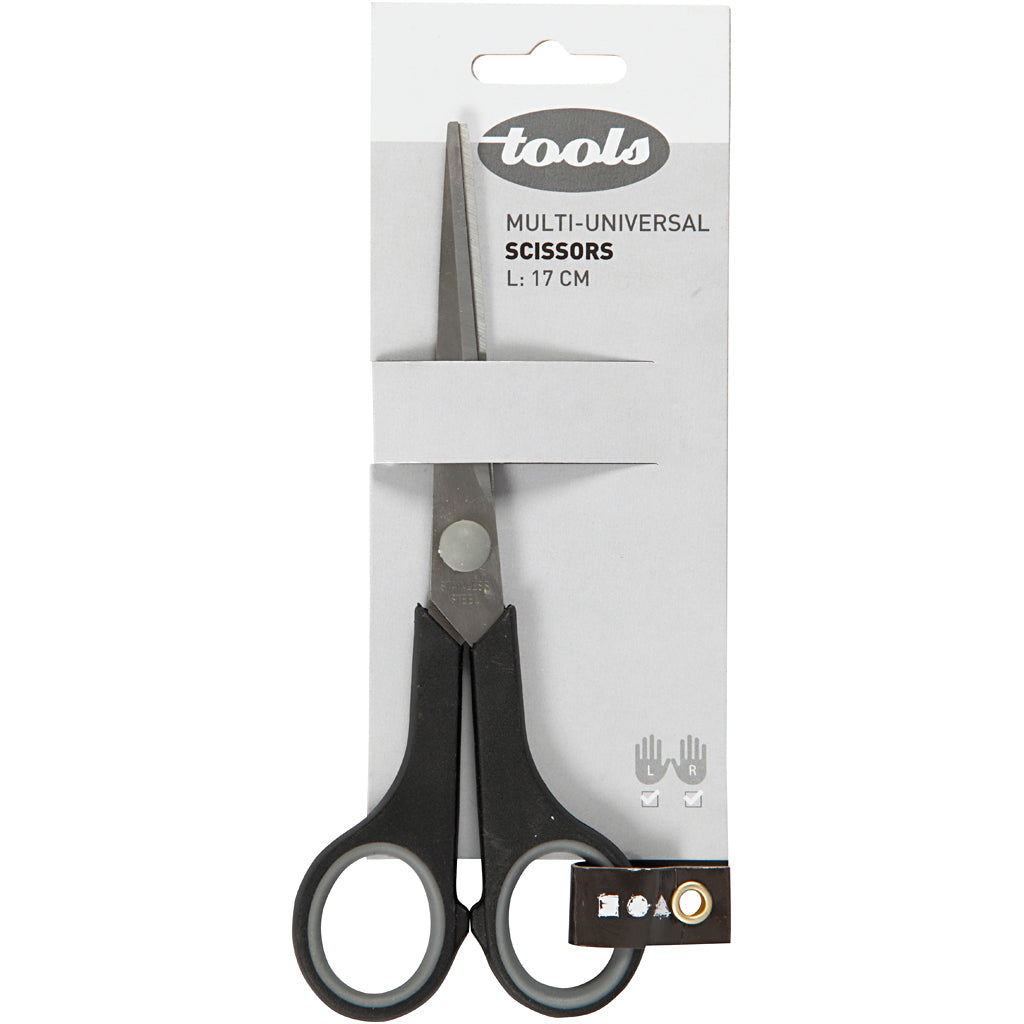 Ciseaux généraux Creativ company, l: 17 cm, droitier-gaucher, 1 pièce