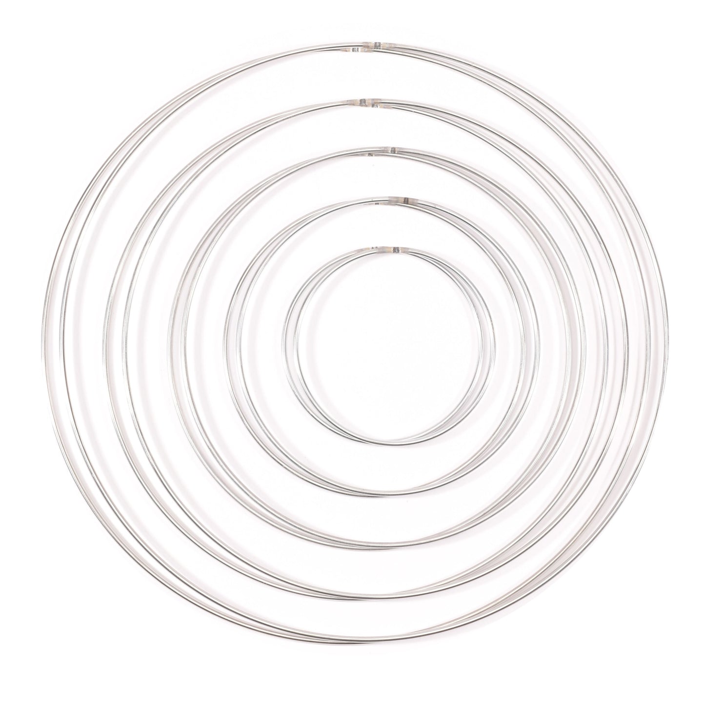 Vaessen creative • set d'anneaux en métal 3mm argent 10x