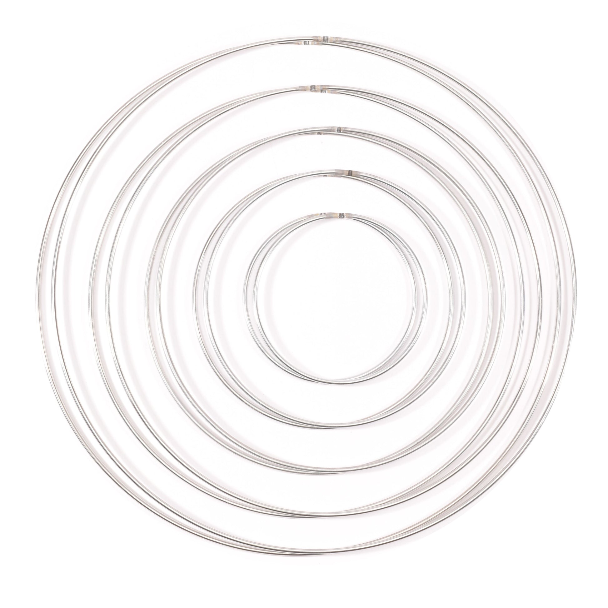 Vaessen creative • set d'anneaux en métal 3mm argent 10x