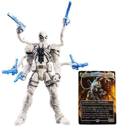 Hasbro Marvel Legends Magic: The Gathering figurine Agent Anti-Venom (plus carte exclusive en aluminium) figurine articulée 15 cm