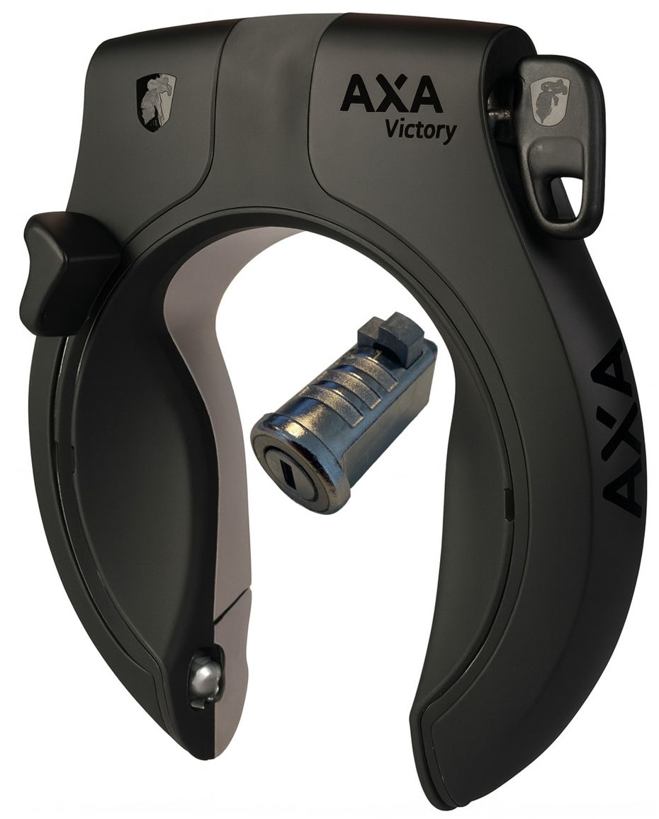 Axa ring lock Victory Art 2 - noir mat - avec cadenas à batterie Gazelle Pulse