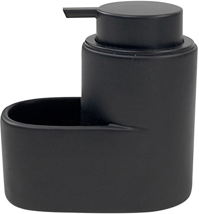 Excellente pompe de savon sur les ustensiles maison avec plateau de savon 12.7x13.3x7,8 cm Céramique noire