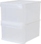Tiroir empilable Iris - tiroir de rangement - 20 l - plastique - blanc transparent - lot de 2