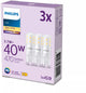 Capsule LED Philips - 40 W - G9 - lumière blanc chaud - 3 pièces