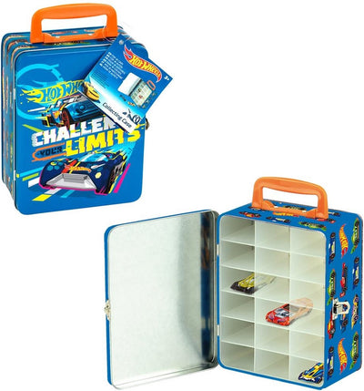 Klein Toys - Mallette de collection Hot Wheels - Convient pour max. 18 voitures - 15,5x8,5x21 cm - bleu