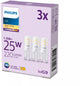 Capsule LED Philips - 25 W - G9 - lumière blanc chaud - 3 pièces