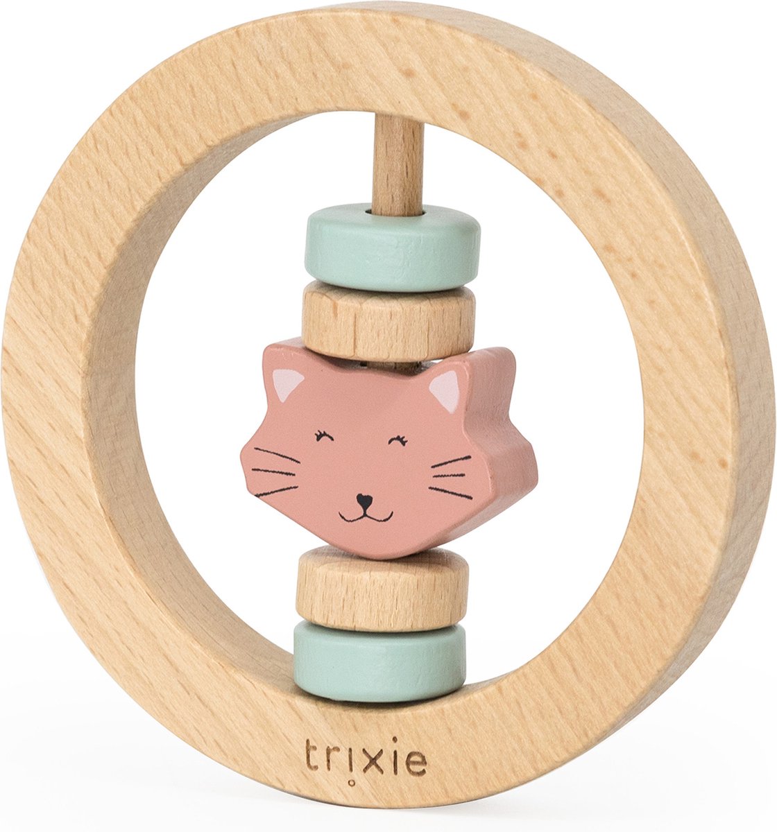 Trixie Wooden Rattle MRS. chat