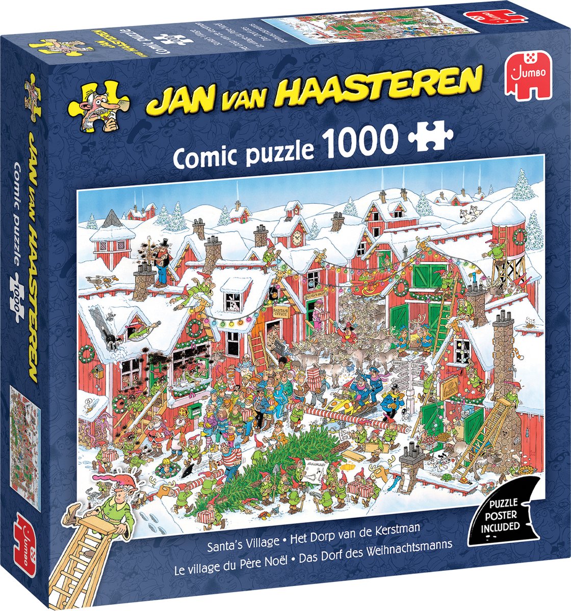 Puzzle jumbo Jan van Haasteren le village du Père Noël 1000 pièces