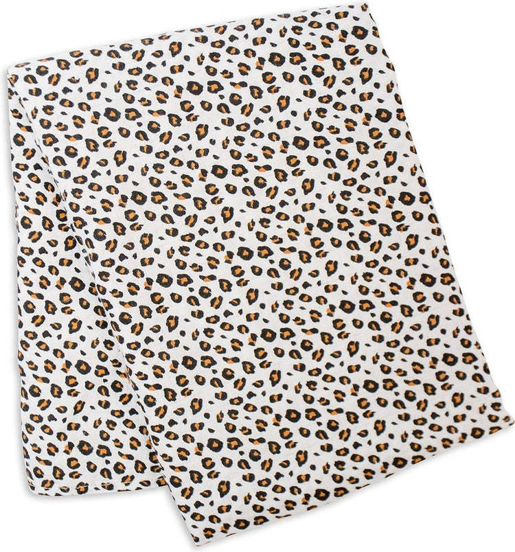 Lulujo - tissu hydrophile - emmaillotage - bambou - 120x120 cm - léopard