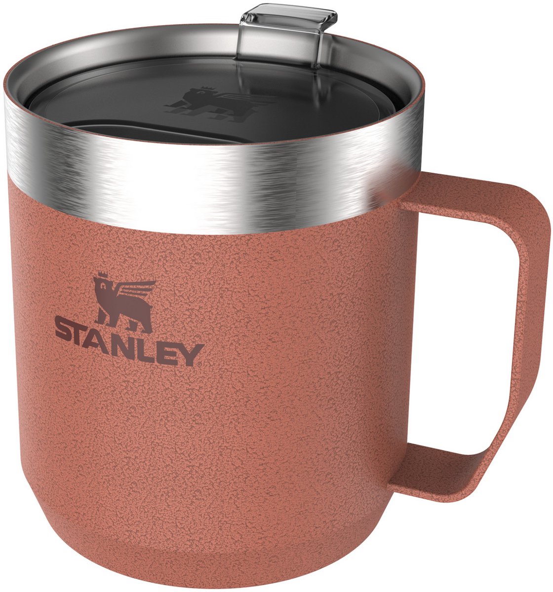 Tasse de camping Stanley Everyday 350 ml - garde au chaud pendant 1,5 heures - tasse de camping isolée sous vide - sans BPA - passe au lave-vaisselle - tasse thermos en acier inoxydable - argile martelée