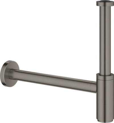 Siphon design Grohe 1 1 4 minimaliste brossé graphite dur