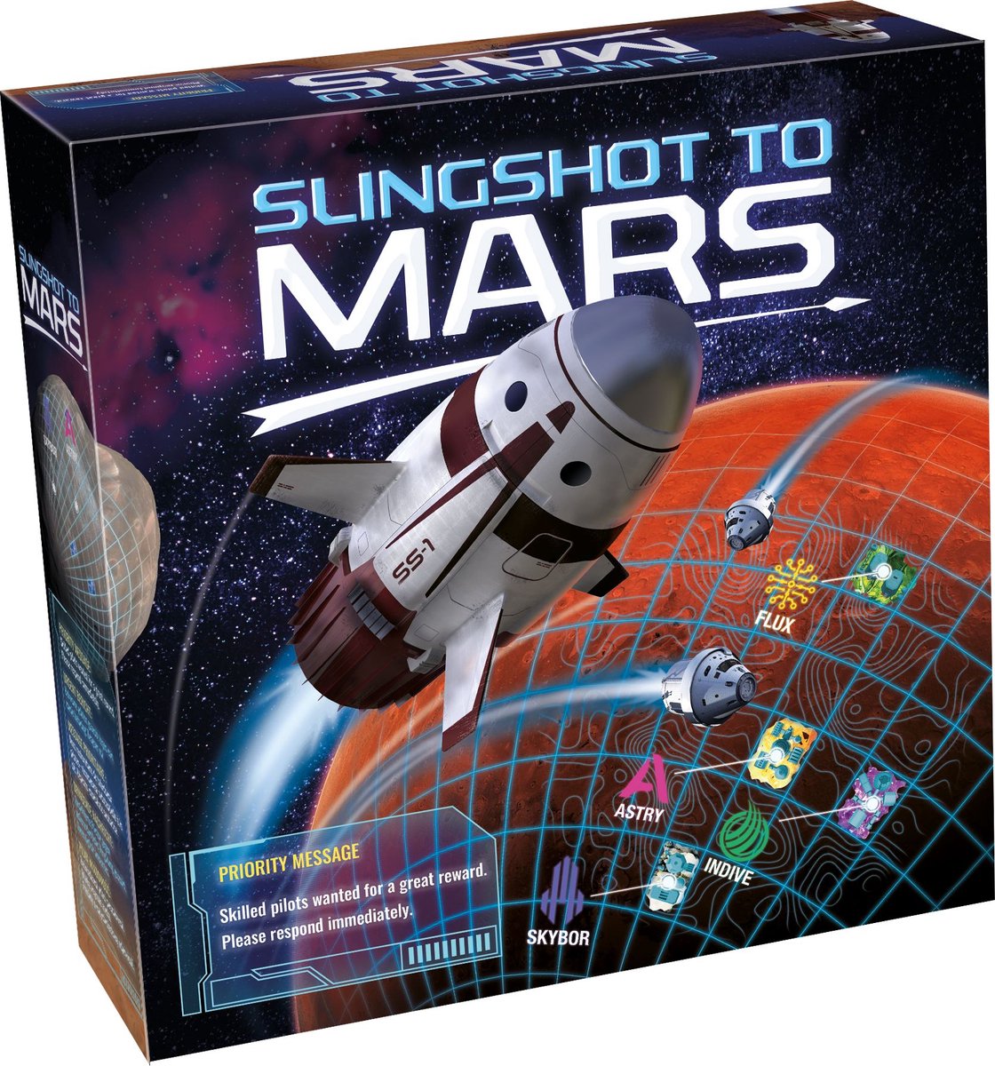 Fronde tactique vers mars – jeu de société – agilité et stratégie – voyages spatiaux et miniers – jeu familial – 2 à 4 joueurs – à partir de 8 ans