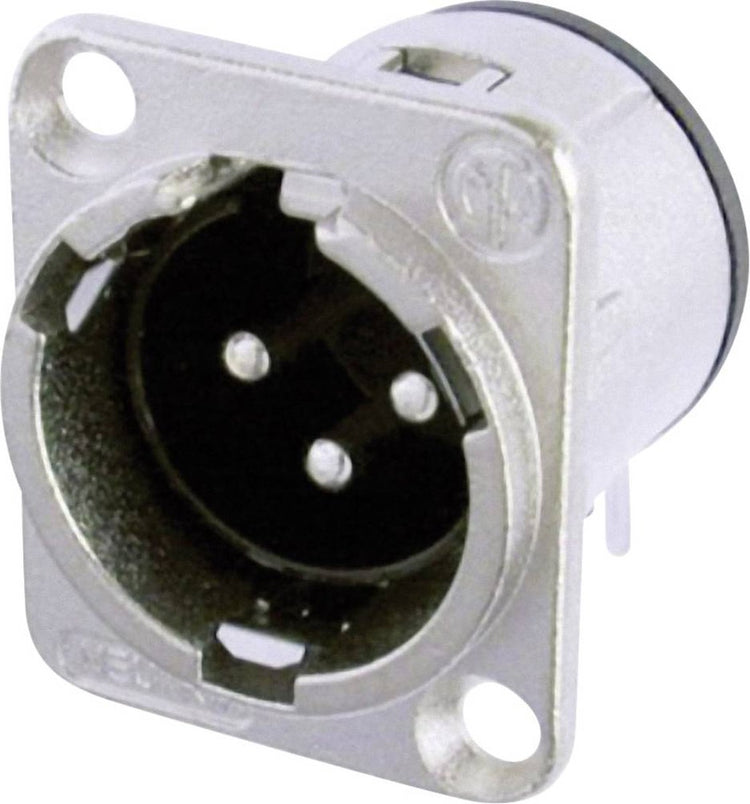 Neutrik nc3md-h connecteur xlr fiche à bride, contacts coudés nombre de broches: 3 argent 1 pièce(s)