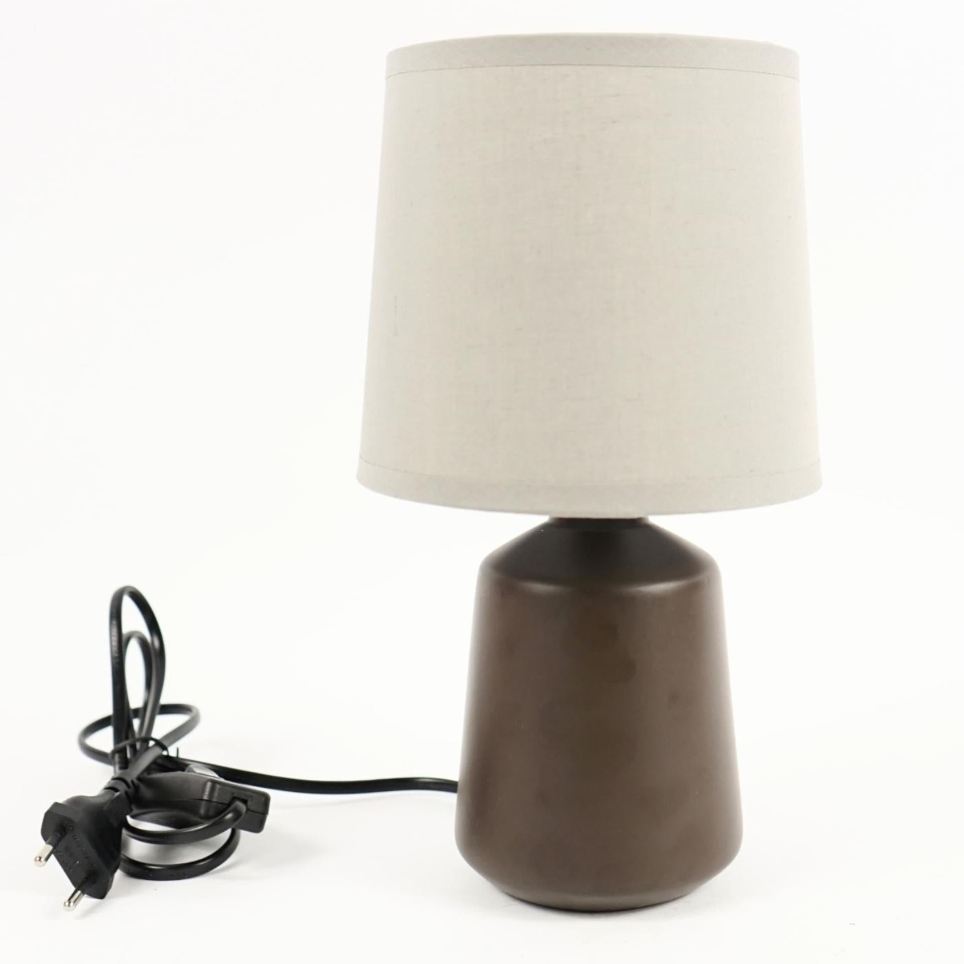 Lampe de table en céramique marron 27cm