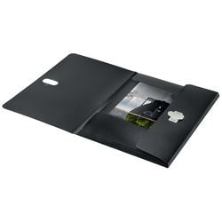 Dossier Leitz recycle à 3 rabats a4 co2 neutre noir 80% plastique recyclé