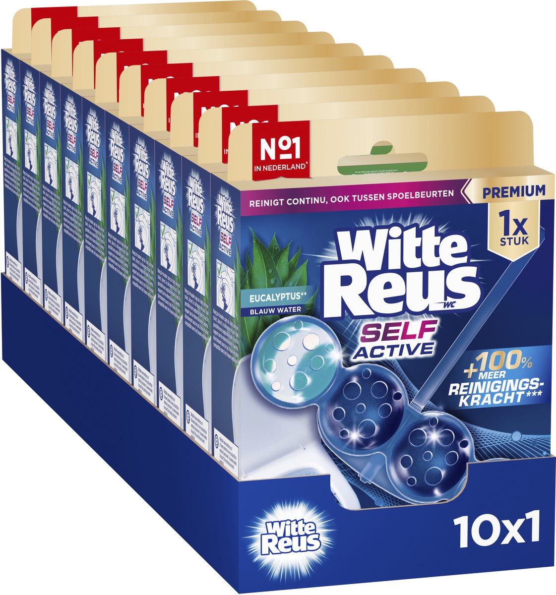Eucalyptus géant blanc auto-actif 50 g - blocs sanitaires - pack économique - 10 pièces