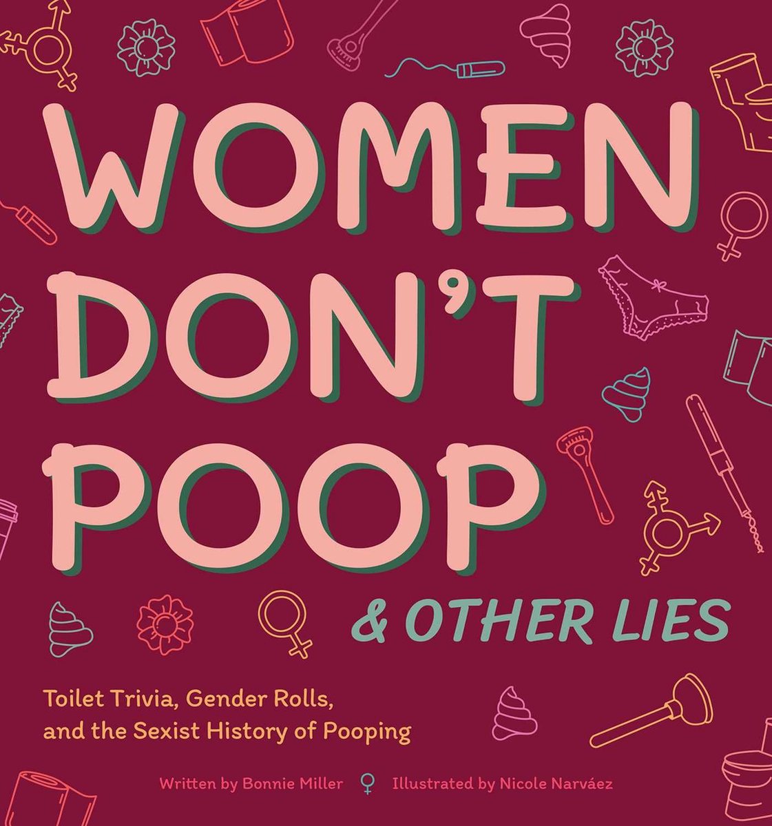 Livres illustrés pour la salle de bain : les femmes ne font pas caca d'autres mensonges