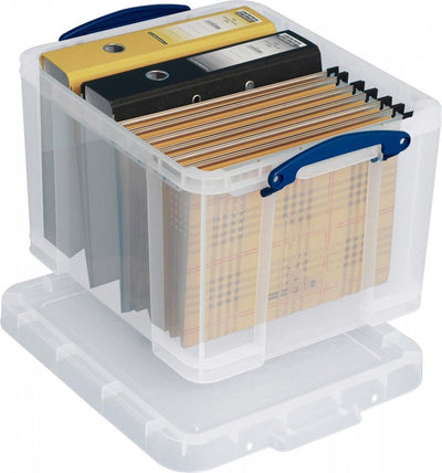 Boîte de rangement vraiment utile - boîte de rangement avec couvercle 35 litres - transparente