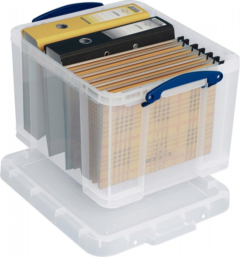 Boîte de rangement vraiment utile - boîte de rangement avec couvercle 35 litres - transparente