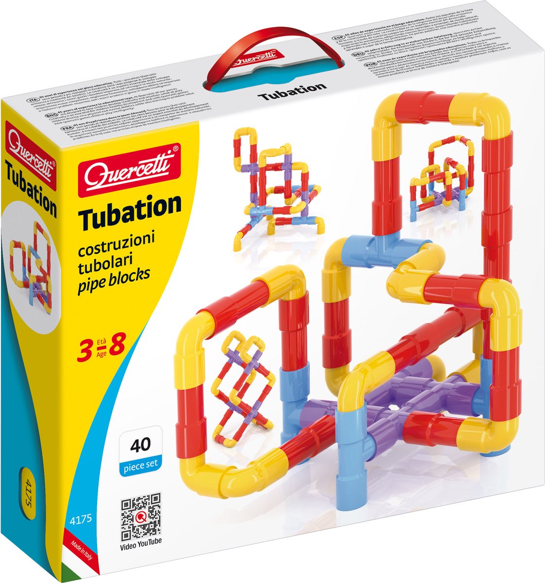 Ensemble de construction de tubes Quercetti, 40dlg.