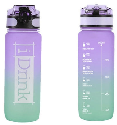 Itotal idrink tritan bouteille 750 ml violet et aigue-marine bouteille violet et aigue-marine 7,2×7,2×23,7cm