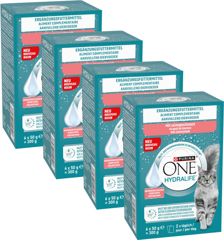 Purina one hydralife - nourriture humide pour chat - saumon - 24 x 50 g