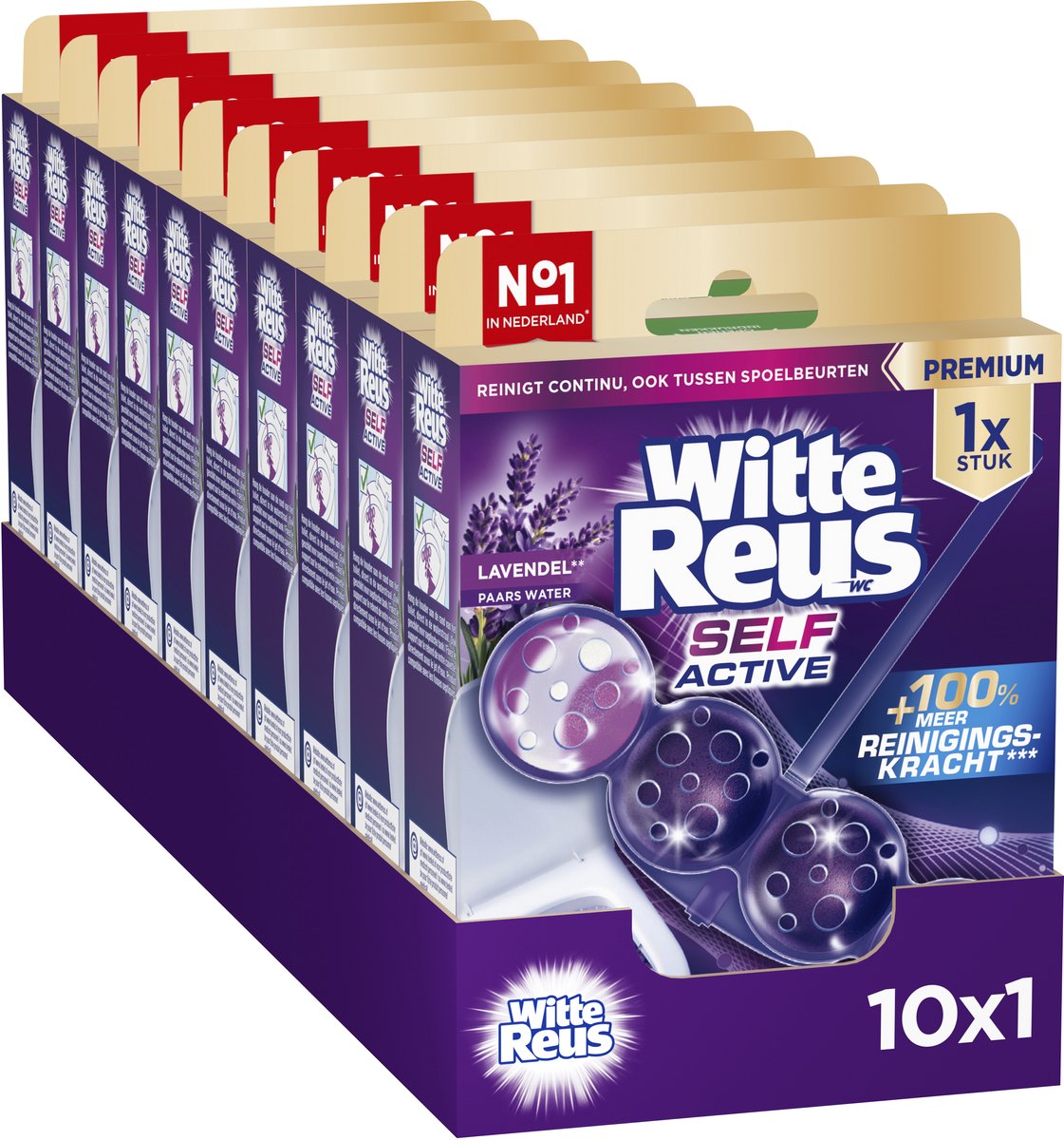 Lavande géante blanche auto-active 50gr - blocs sanitaires - pack économique - 10 pièces