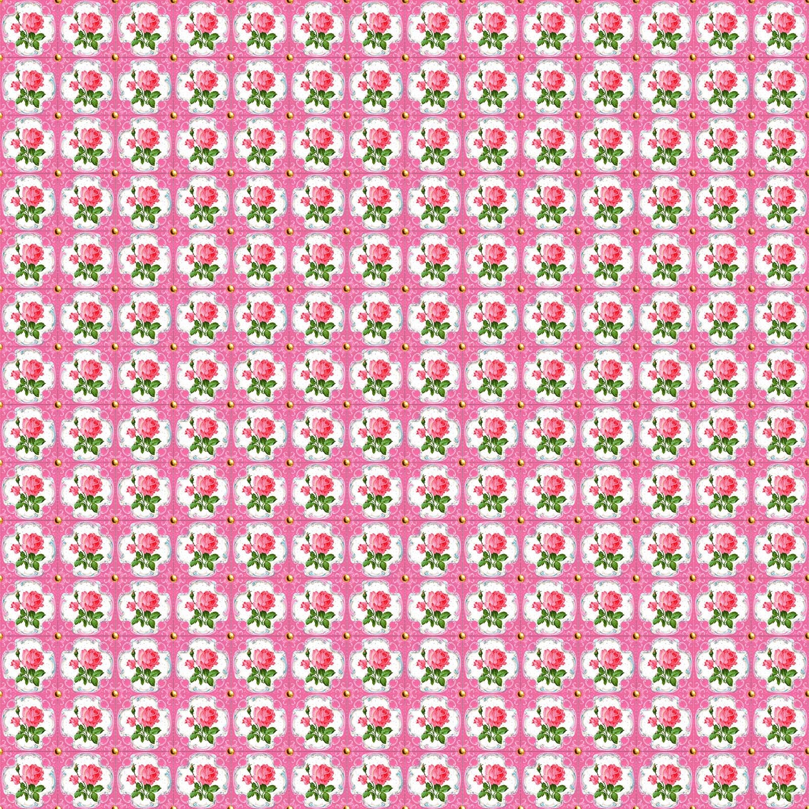 Vaessen creative • tissu coton coco-ton 45x50cm motif floral rose si mignon