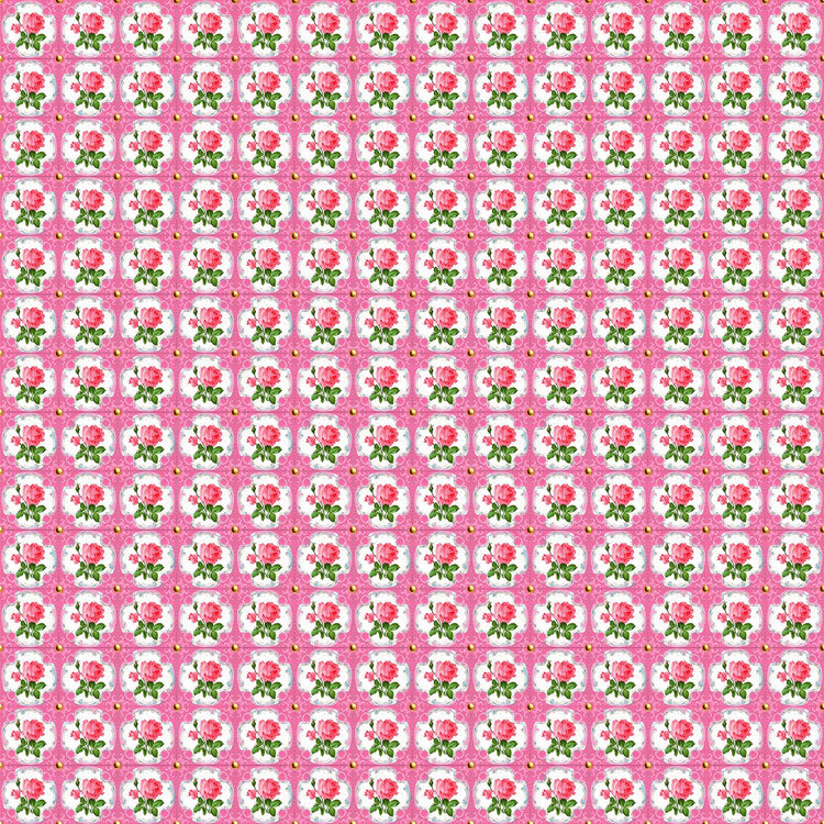Vaessen creative • tissu coton coco-ton 45x50cm motif floral rose si mignon