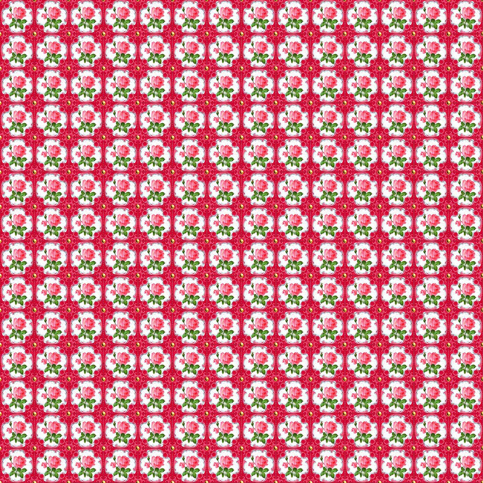 Vaessen creative • tissu coton coco-ton 45x50cm motif floral rose si mignon