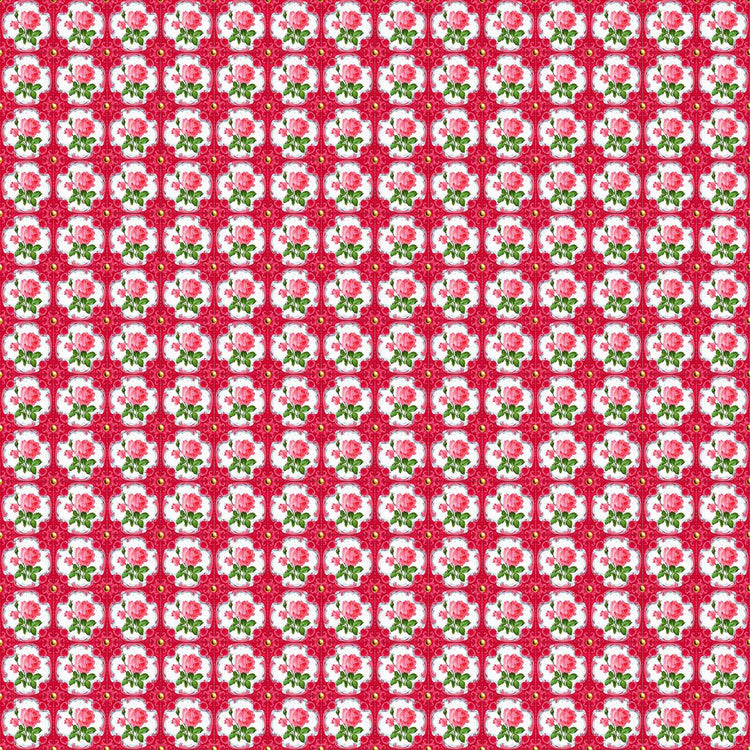Vaessen creative • tissu coton coco-ton 45x50cm motif floral rose si mignon
