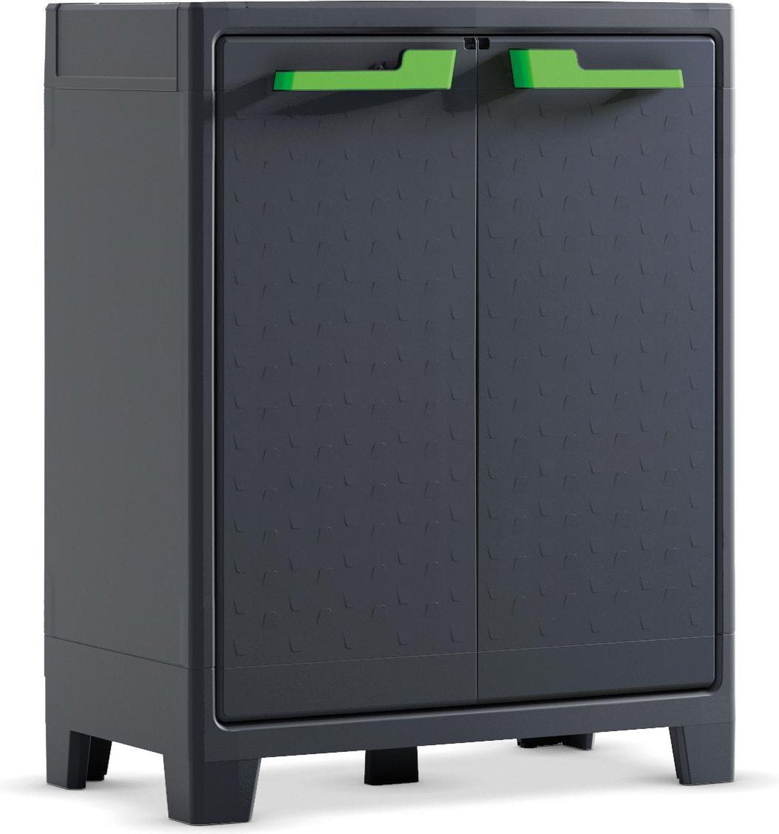 Armoire basse Keter moby - 2 étagères - 80x44x100 cm - anthracite