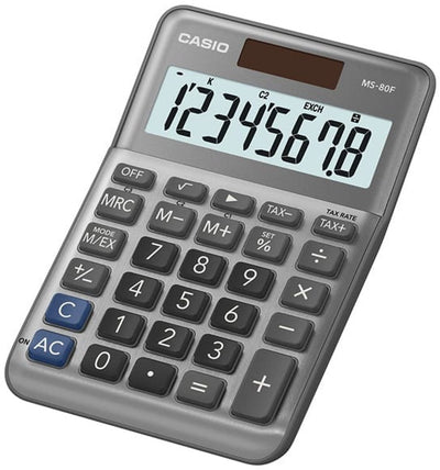 Calculatrice Casio MS-80F grise 8 chiffres
