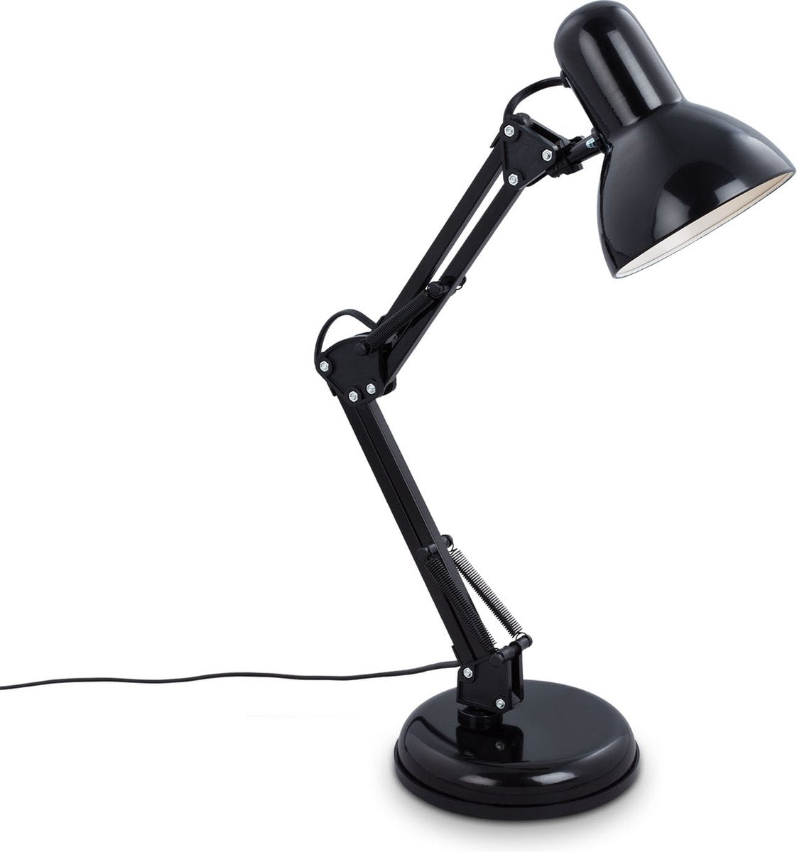 Briloner - lampe de table noire - lampe de bureau industrielle - design rétro inclinable en métal - culot E14 - excl. source de lumière